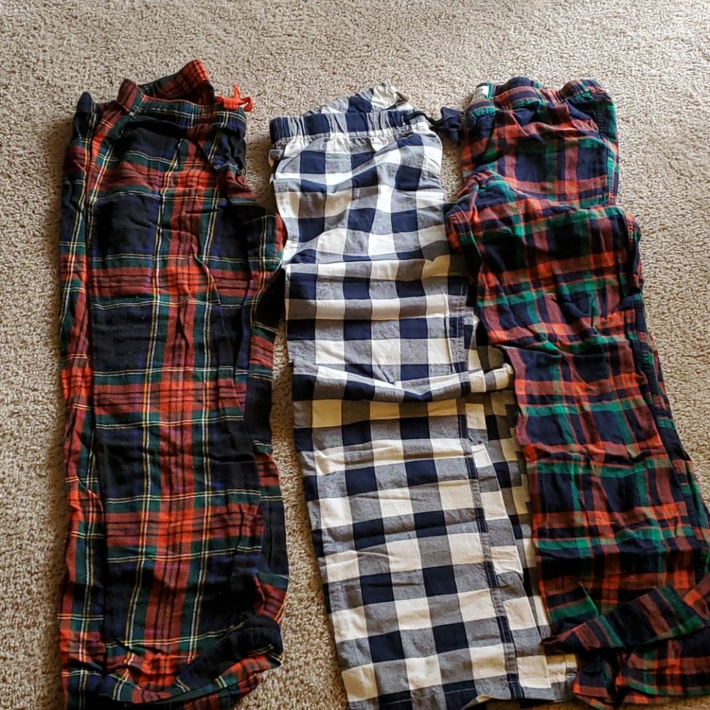 All 3 pj pants 2 jcrew 1 old navy!